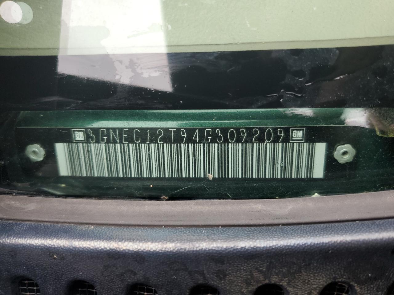 2004 Chevrolet Avalanche C1500 VIN: 3GNEC12T94G309209 Lot: 80154485