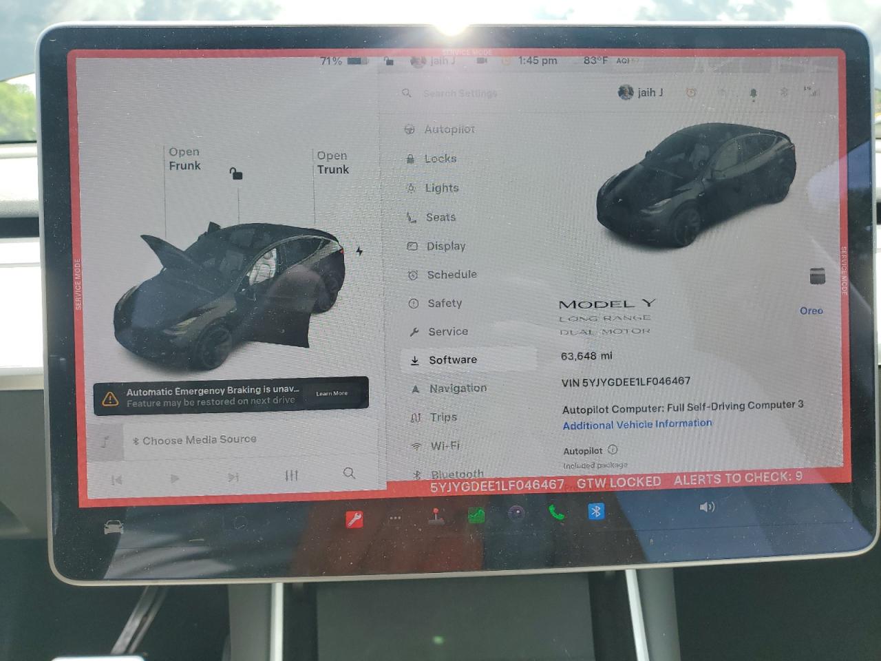 2020 Tesla Model Y VIN: 5YJYGDEE1LF046467 Lot: 56554075