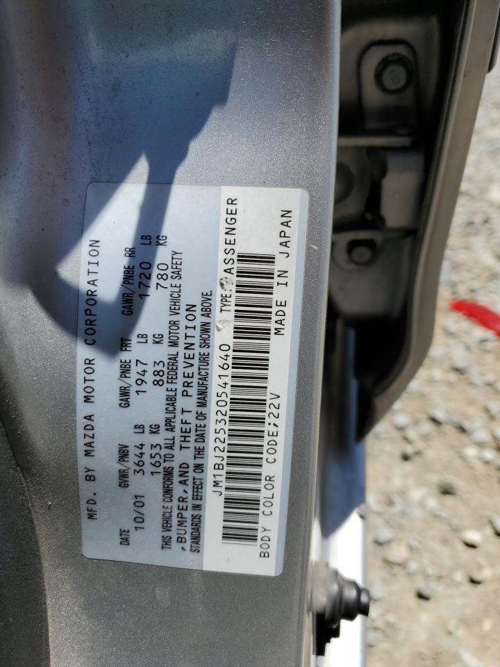2002 Mazda Protege Dx VIN: JM1BJ225320541640 Lot: 56980435