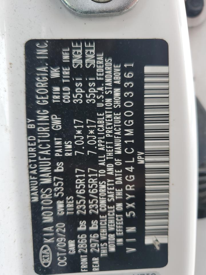 2021 Kia Sorento Lx VIN: 5XYRG4LC1MG003361 Lot: 56044905