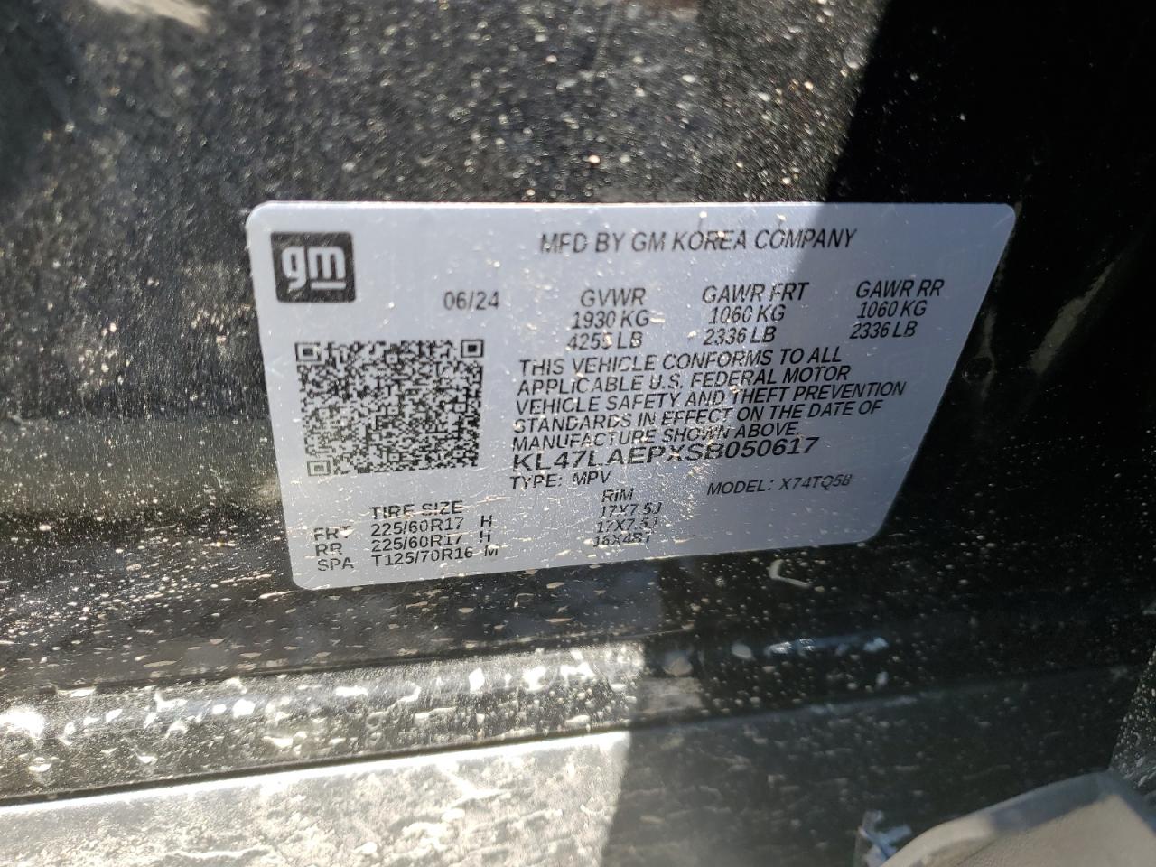 2025 Buick Envista Preferred VIN: KL47LAEPXSB050617 Lot: 55753915