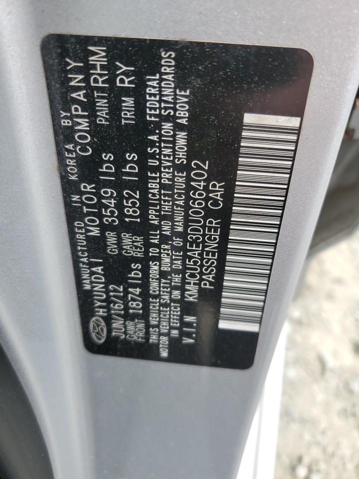 2013 Hyundai Accent Gls VIN: KMHCU5AE3DU066402 Lot: 55776675