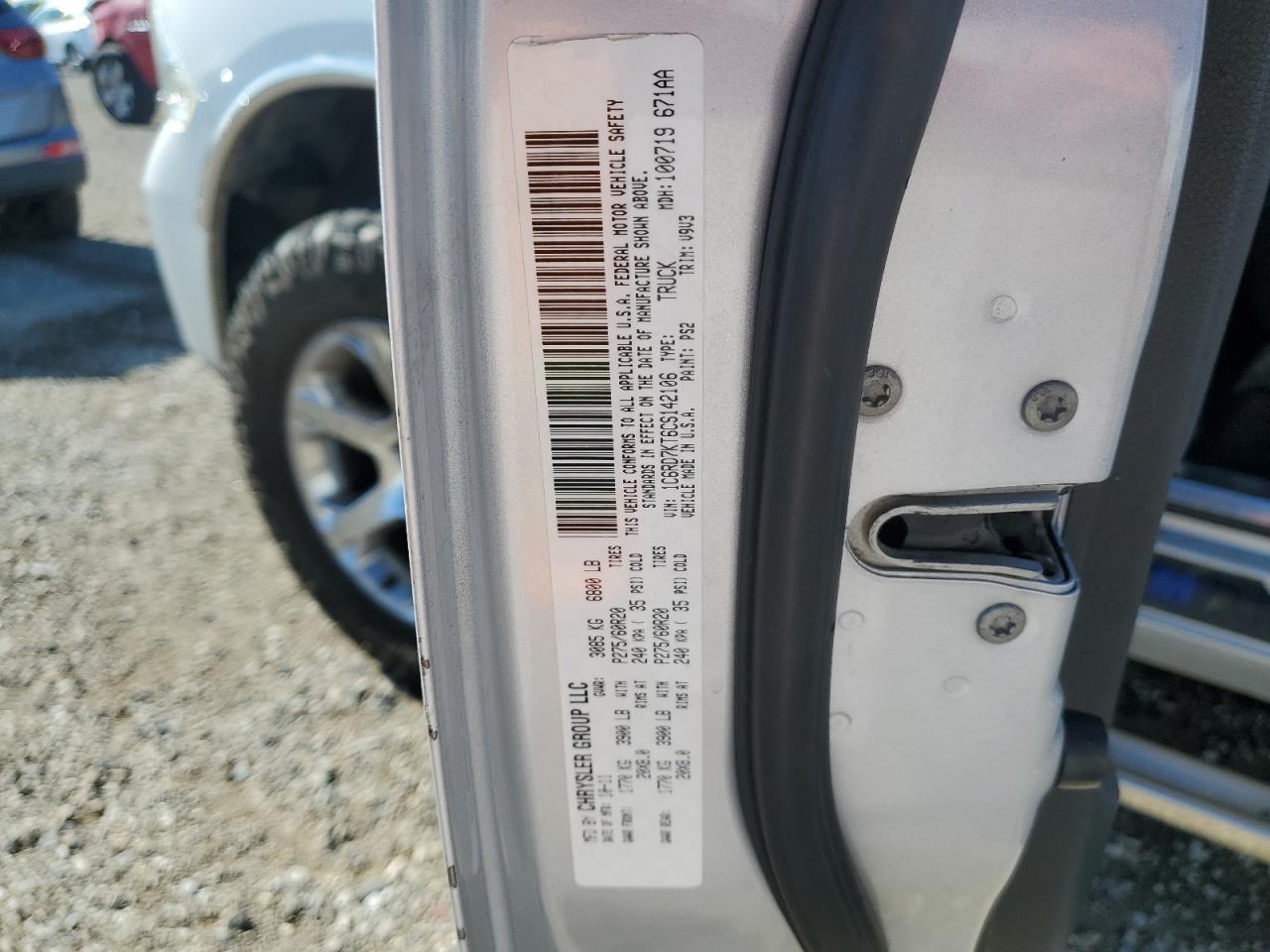 2012 Dodge Ram 1500 St VIN: 1C6RD7KT6CS142106 Lot: 56583725