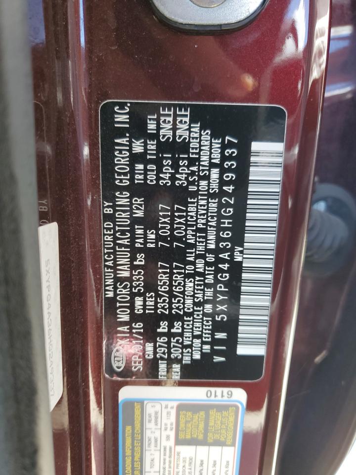 2017 Kia Sorento Lx VIN: 5XYPG4A36HG249337 Lot: 56986745