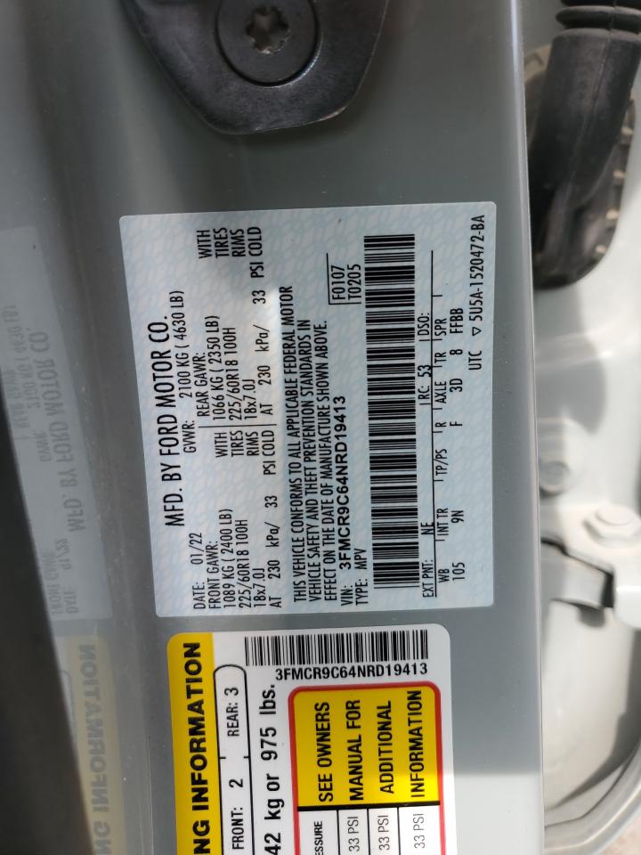 2022 Ford Bronco Sport Outer Banks VIN: 3FMCR9C64NRD19413 Lot: 58326855