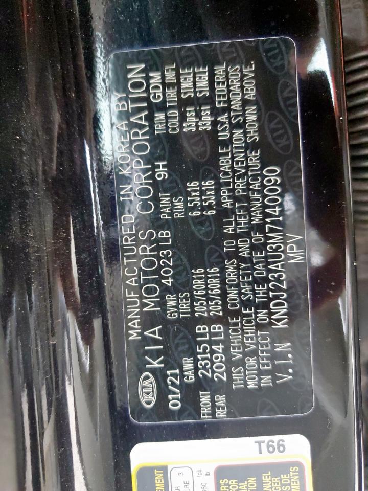 2021 Kia Soul Lx VIN: KNDJ23AU3M7140090 Lot: 57451635