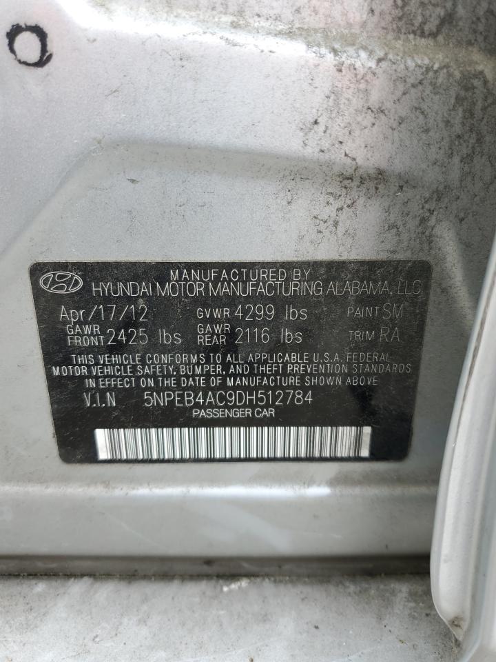 2013 Hyundai Sonata Gls VIN: 5NPEB4AC9DH512784 Lot: 56734055