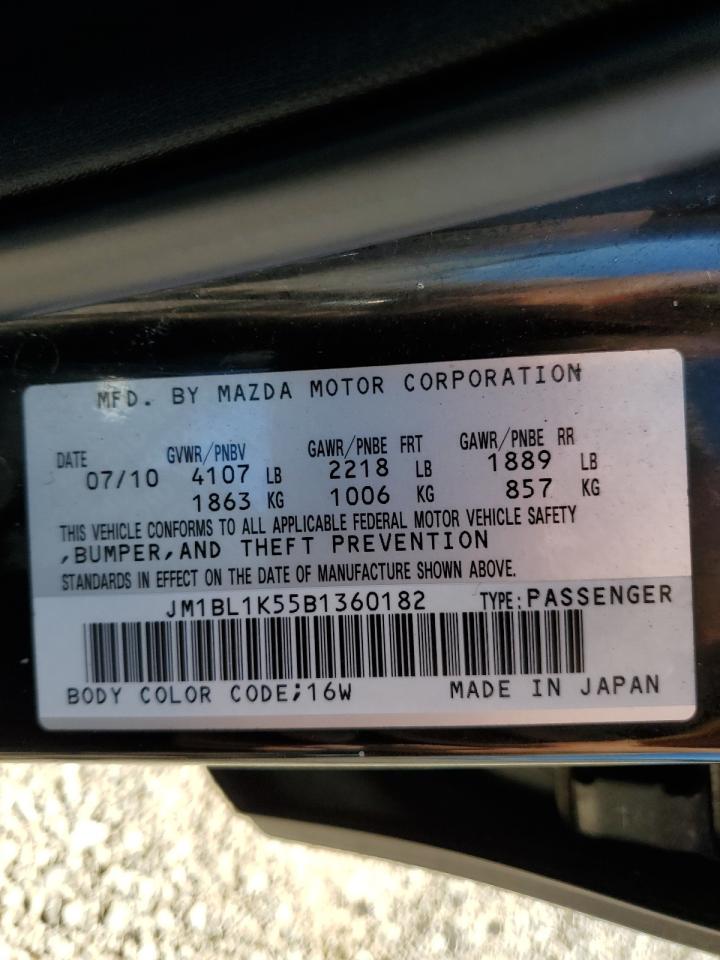 2011 Mazda 3 S VIN: JM1BL1K55B1360182 Lot: 55391355
