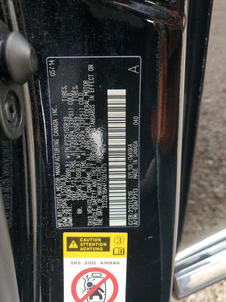 2015 Lexus Rx 450H VIN: 2T2ZB1BA4FC001675 Lot: 57469705
