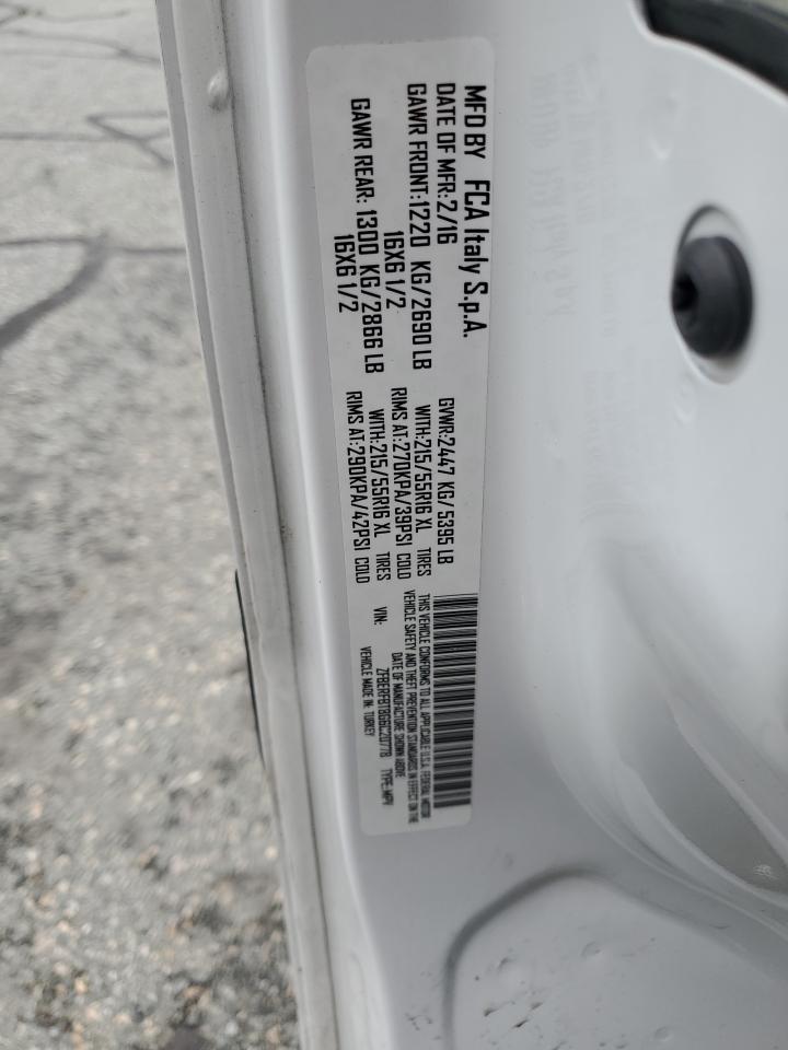 2016 Ram Promaster City Slt VIN: ZFBERFBT8G6C20778 Lot: 58727915