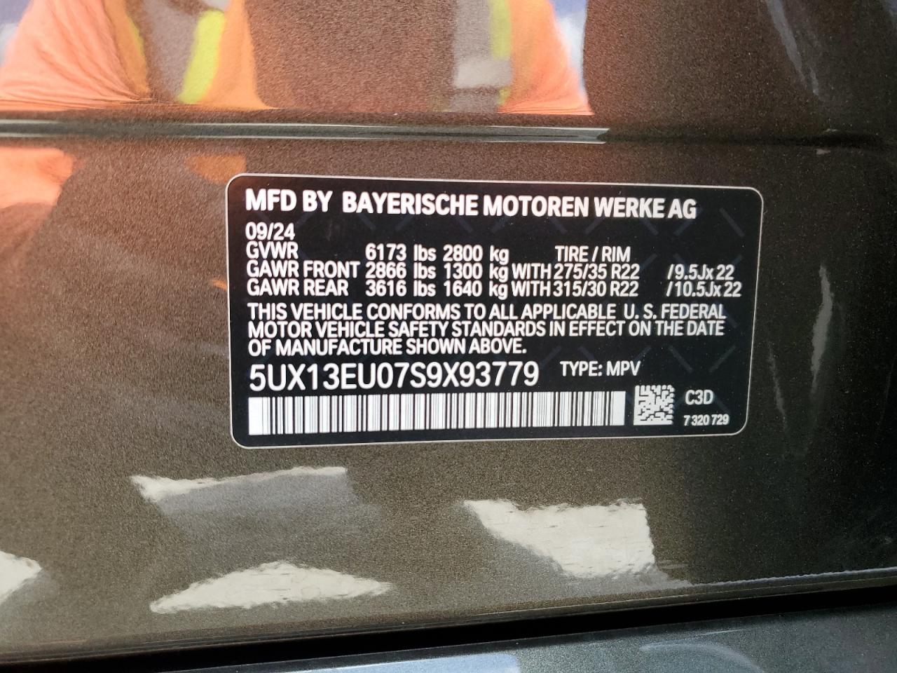 2025 BMW X5 Sdrive 40I VIN: 5UX13EU07S9X93779 Lot: 55974175