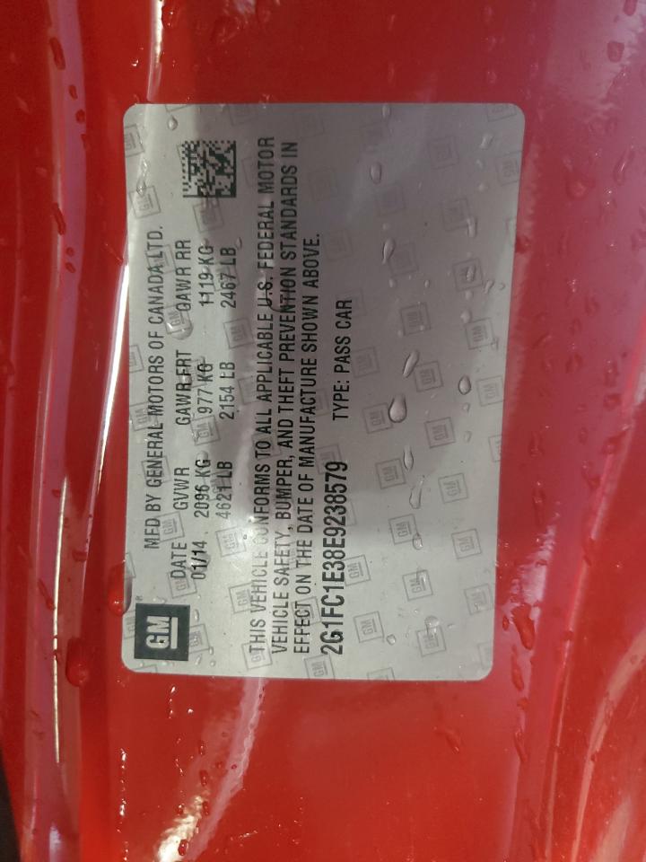 2014 Chevrolet Camaro Lt VIN: 2G1FC1E38E9238579 Lot: 56873565