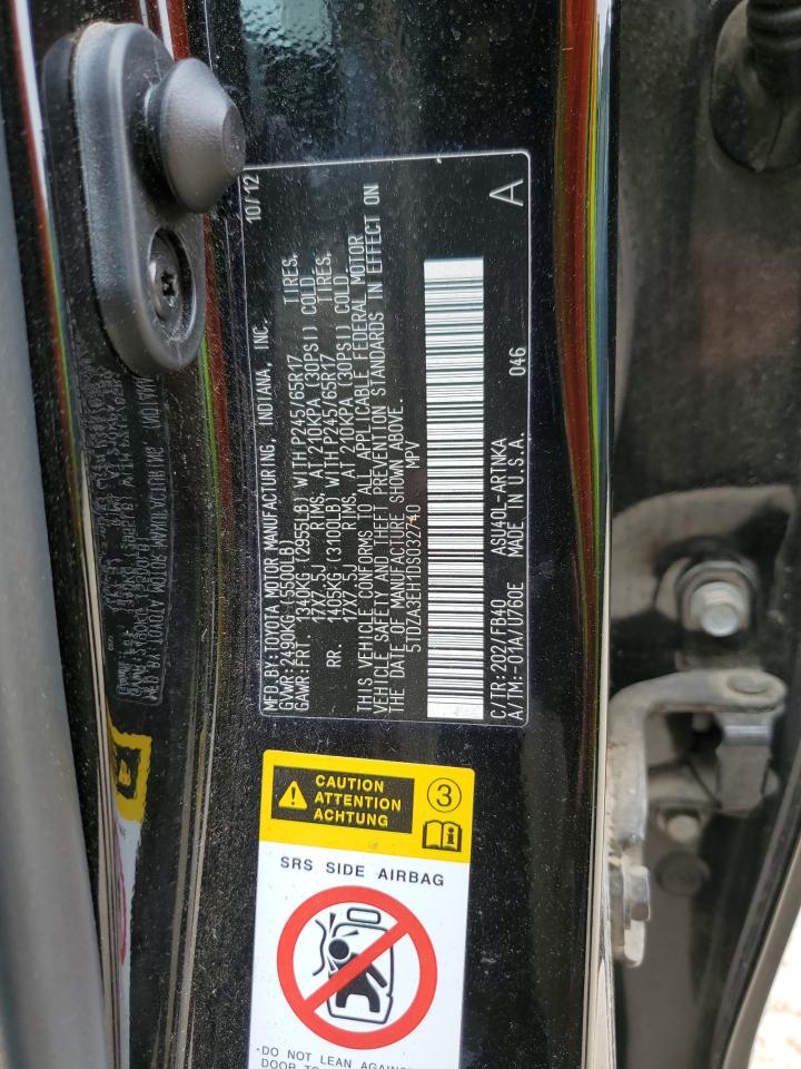 2013 Toyota Highlander Base VIN: 5TDZA3EH1DS032740 Lot: 56948585
