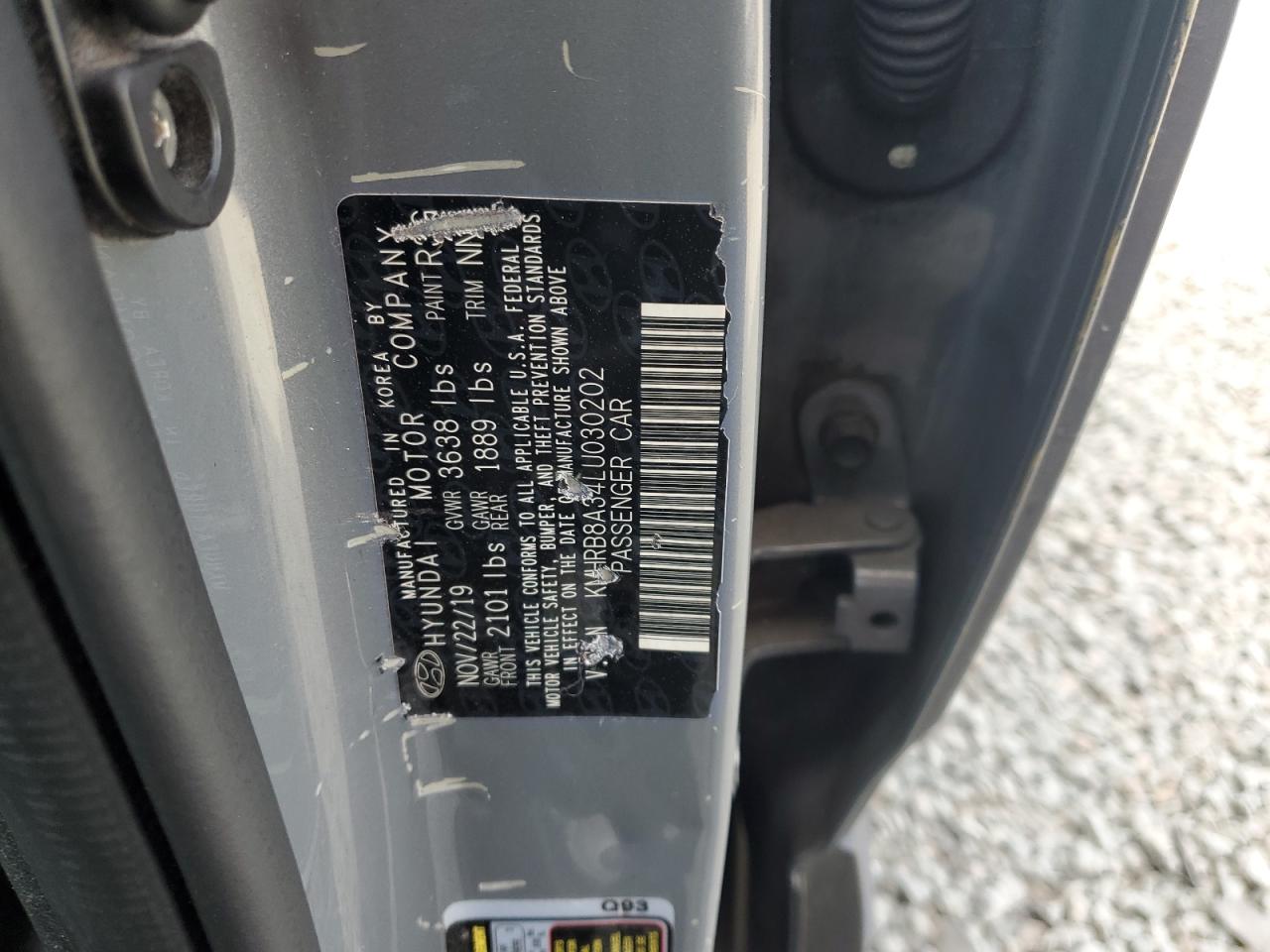 2020 Hyundai Venue Se VIN: KMHRB8A34LU030202 Lot: 56758975