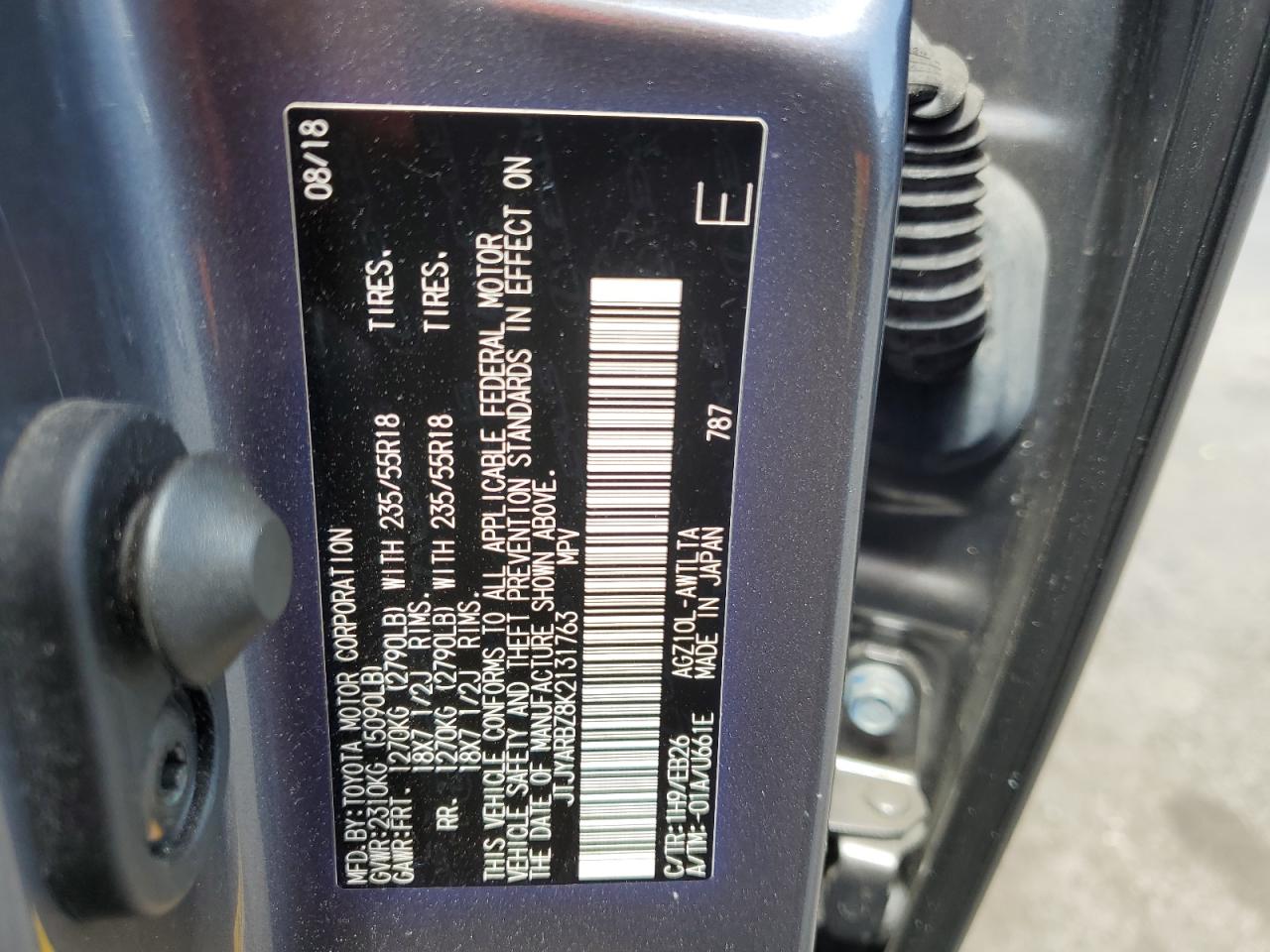 2019 Lexus Nx 300 Base VIN: JTJYARBZ8K2131763 Lot: 55987425