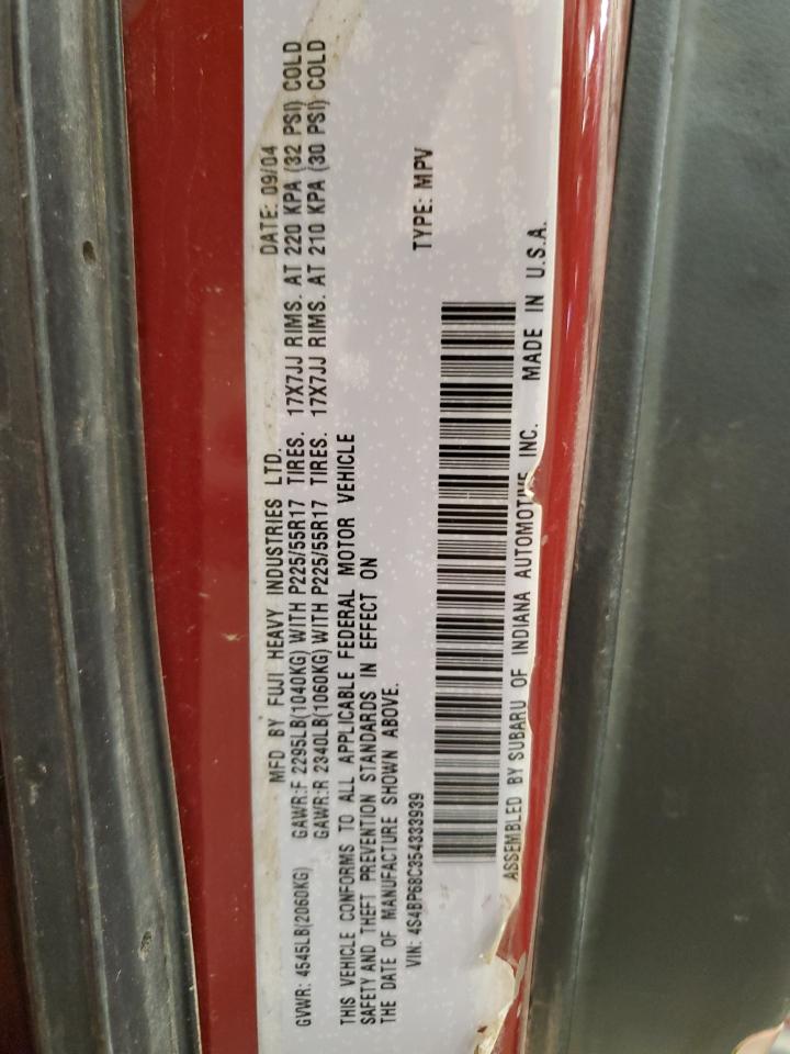2005 Subaru Legacy Outback 2.5 Xt VIN: 4S4BP68C354333939 Lot: 56351565