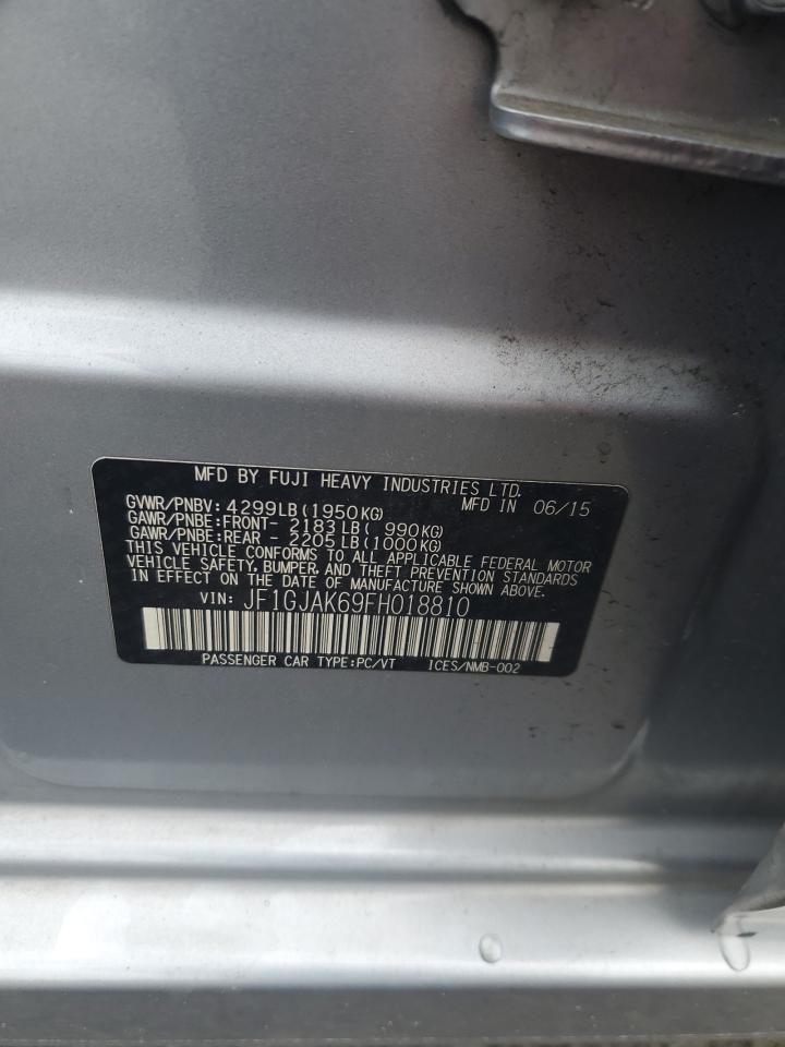 2015 Subaru Impreza Premium Plus VIN: JF1GJAK69FH018810 Lot: 57106325