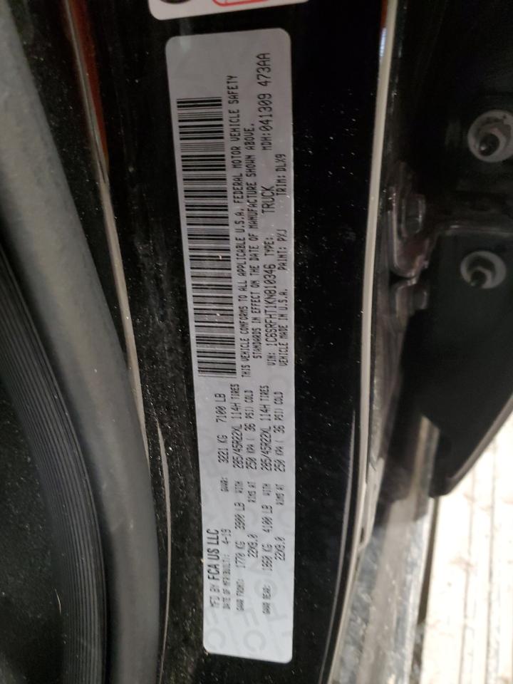 2019 Ram 1500 Limited VIN: 1C6SRFHT1KN810346 Lot: 56713315
