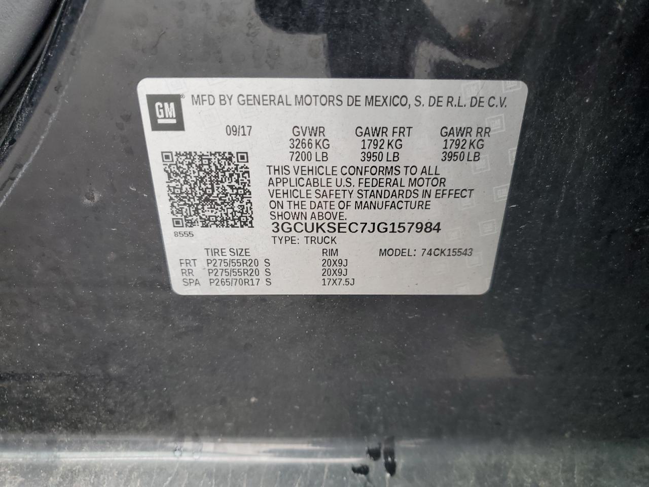 CHEVROLET ALL Models 2018 VIN 3GCUKSEC7JG157984 фото 12