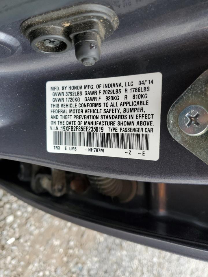2014 Honda Civic Ex VIN: 19XFB2F85EE235019 Lot: 56580725