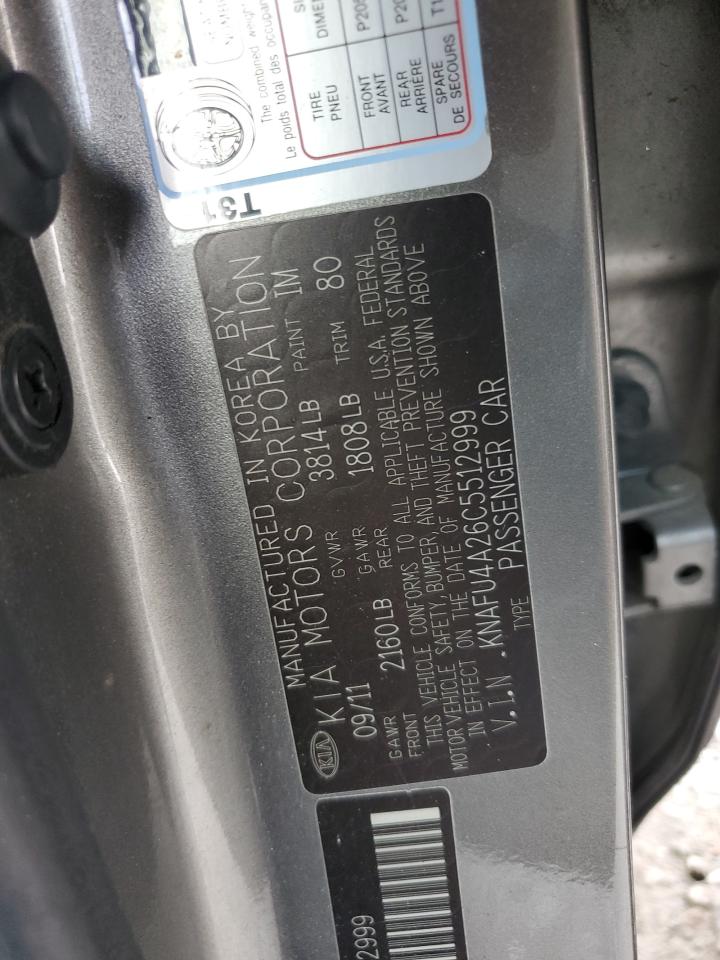 2012 Kia Forte Ex VIN: KNAFU4A26C5512999 Lot: 56645435