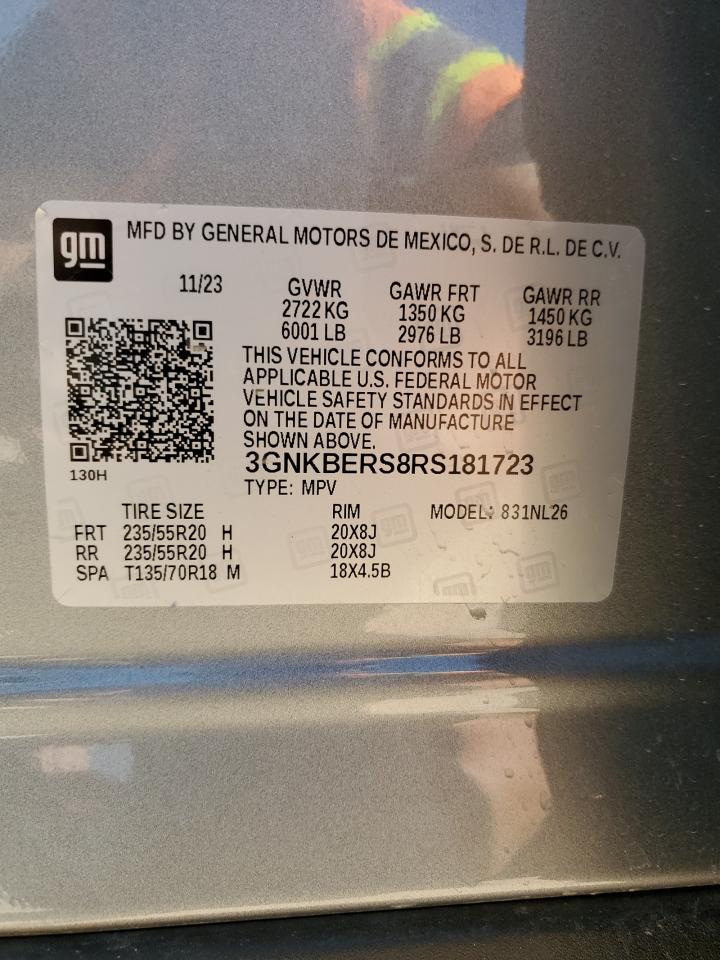 2024 Chevrolet Blazer Rs VIN: 3GNKBERS8RS181723 Lot: 55898855