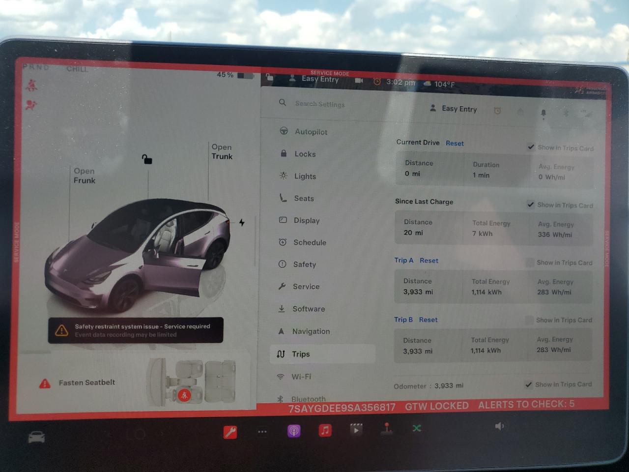 2025 Tesla Model Y VIN: 7SAYGDEE9SA356817 Lot: 56865615