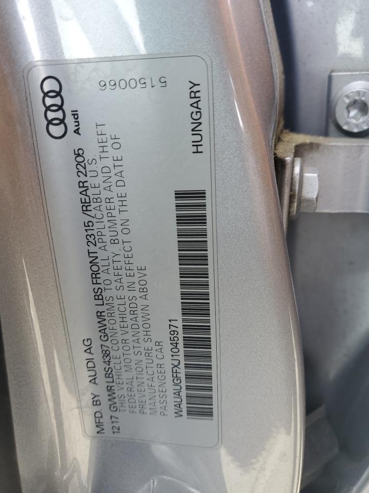2018 Audi A3 Premium VIN: WAUAUGFFXJ1045971 Lot: 56401165
