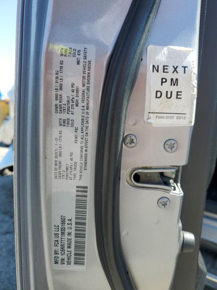2021 Ram 1500 Classic Slt VIN: 1C6RR7TT1MS516607 Lot: 56201025