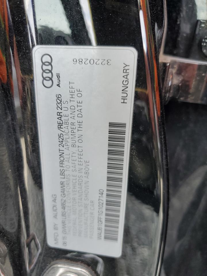 2016 Audi S3 Premium Plus VIN: WAUB1GFF1G1027140 Lot: 58362695