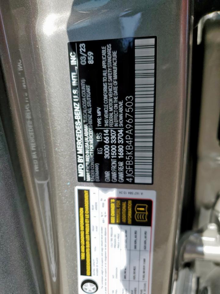 2023 Mercedes-Benz Gle 450 4Matic VIN: 4JGFB5KB4PA967503 Lot: 57132525