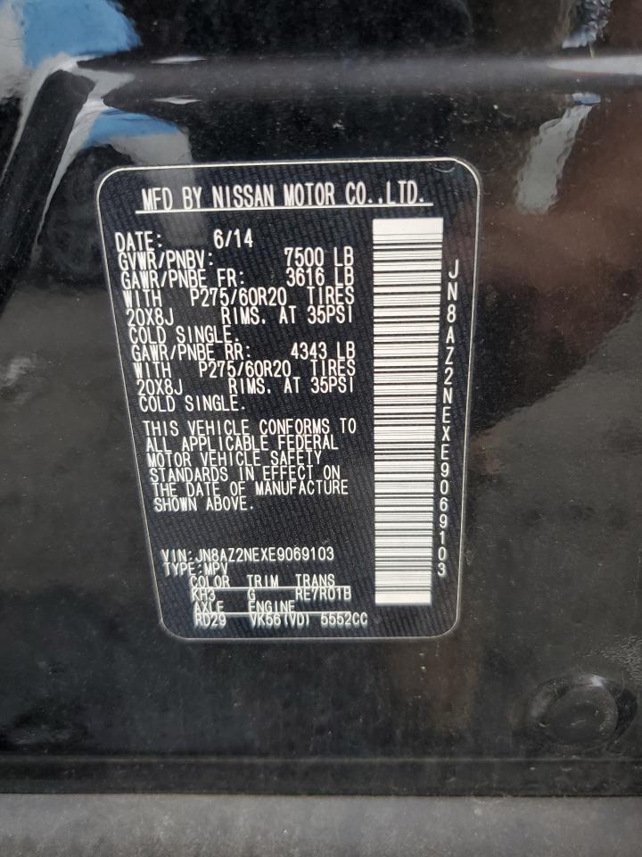 2014 Infiniti Qx80 VIN: JN8AZ2NEXE9069103 Lot: 57426475