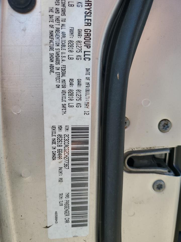 2012 Chrysler 300 Limited VIN: 2C3CCACG2CH277367 Lot: 56900115