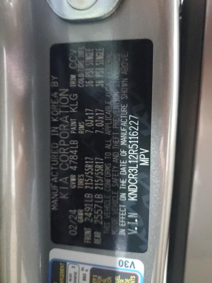 2024 Kia Niro Wind VIN: KNDCR3L12R5116227 Lot: 56145435