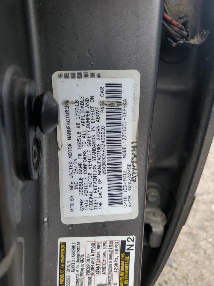 2005 Toyota Corolla Ce VIN: 1NXBR32E65Z40L210 Lot: 55879415