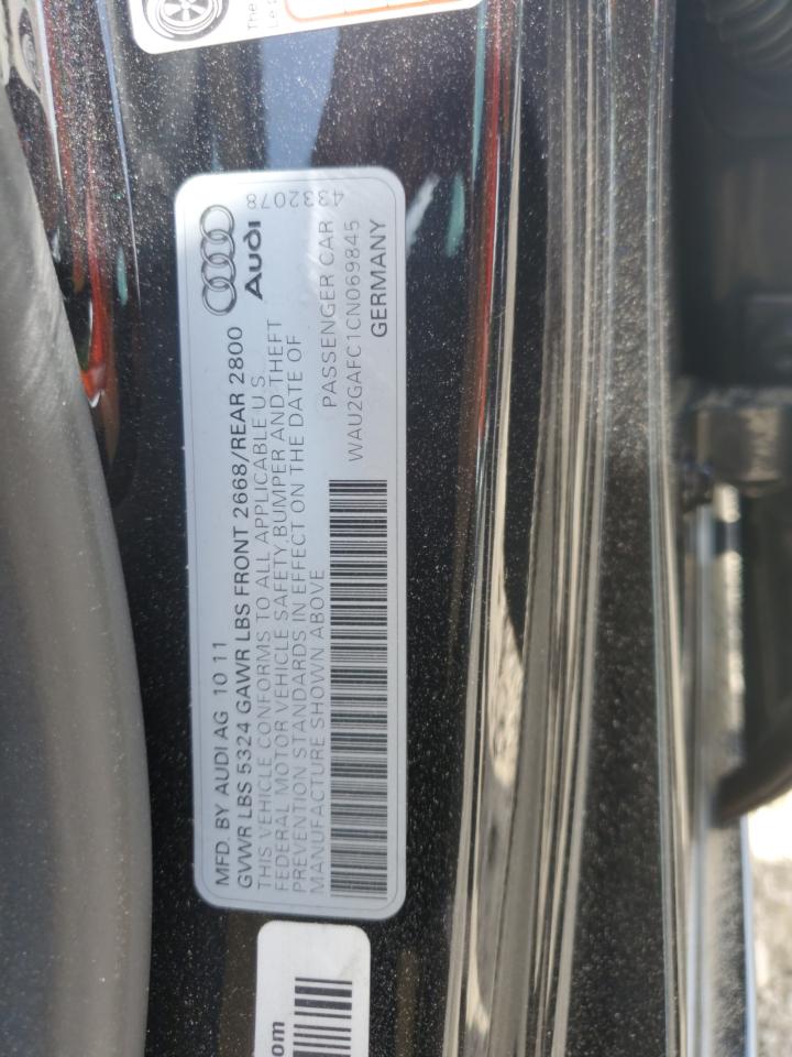 2012 Audi A7 Prestige VIN: WAU2GAFC1CN069845 Lot: 55903315