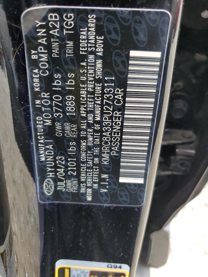 2023 Hyundai Venue Sel VIN: KMHRC8A33PU273311 Lot: 58660065