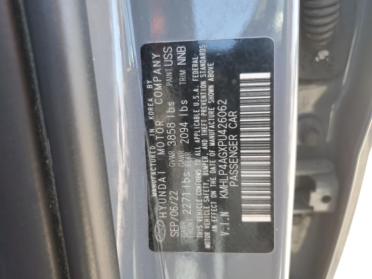 2023 Hyundai Elantra Limited VIN: KMHLP4AGXPU426062 Lot: 56539765