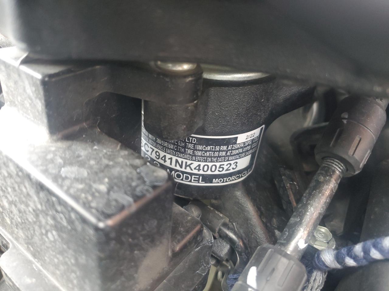 2022 Honda Gl1800 B VIN: JH2SC7941NK400523 Lot: 57566445