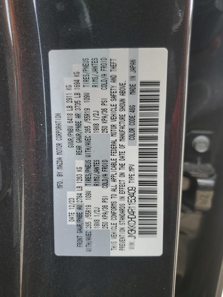 2024 Mazda Cx-90 Preferred Plus VIN: JM3KKCHD4R1153409 Lot: 55901135