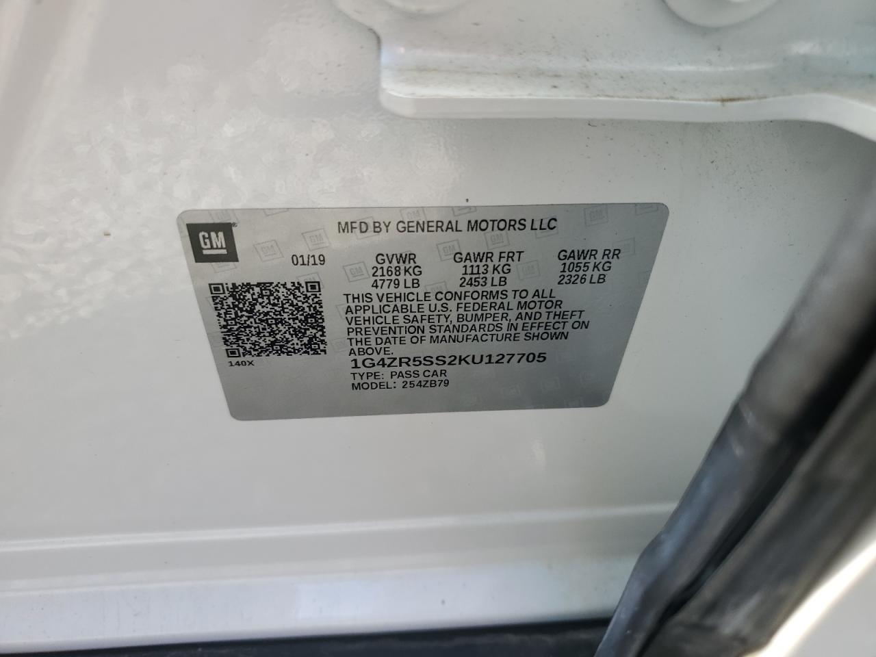 2019 Buick Lacrosse Essence VIN: 1G4ZR5SS2KU127705 Lot: 56517635