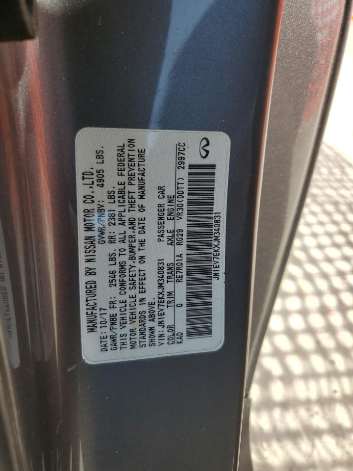 2018 Infiniti Q60 Luxe 300 VIN: JN1EV7EKXJM340831 Lot: 57178455