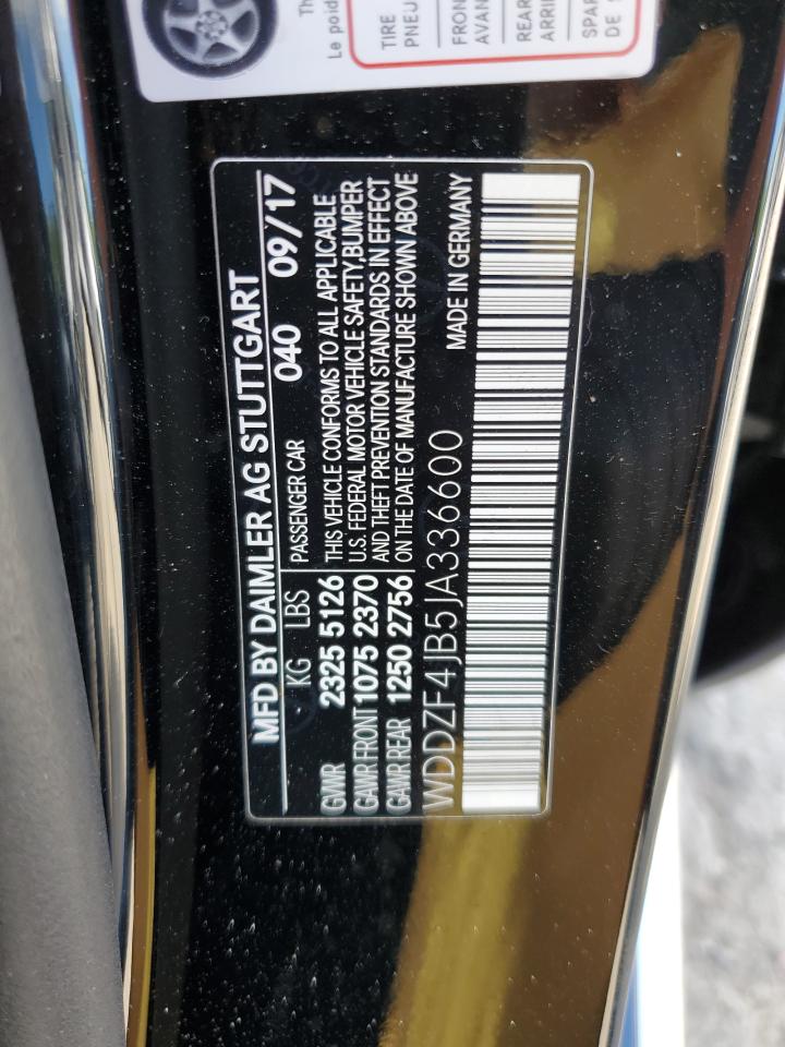 2018 Mercedes-Benz E 300 VIN: WDDZF4JB5JA336600 Lot: 59024215
