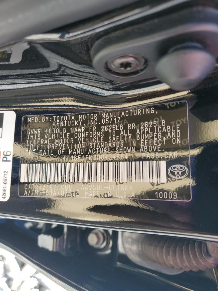 2017 Toyota Camry Le VIN: 4T1BF1FK3HU434564 Lot: 57131245