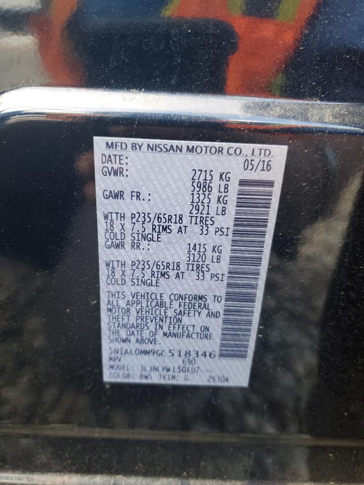 2016 Infiniti Qx60 VIN: 5N1AL0MM9GC518346 Lot: 56949935