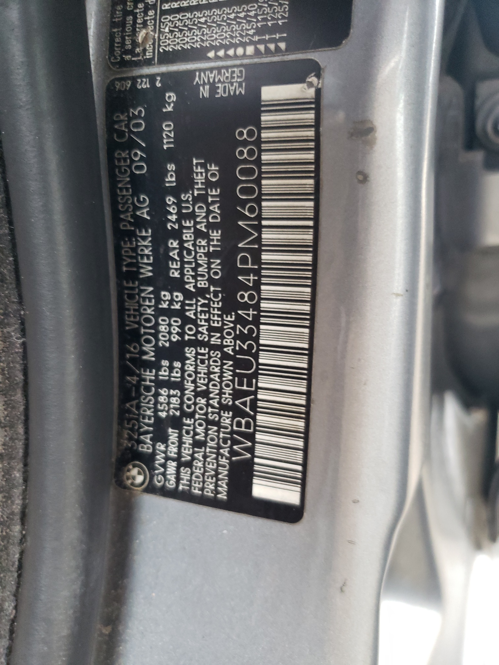 WBAEU33484PM60088 2004 BMW 325 Xi