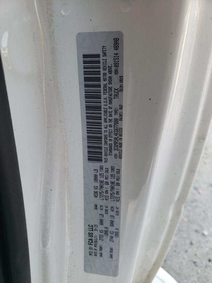 2019 Ram 2500 Tradesman VIN: 3C6MR5AL4KG677880 Lot: 54685003