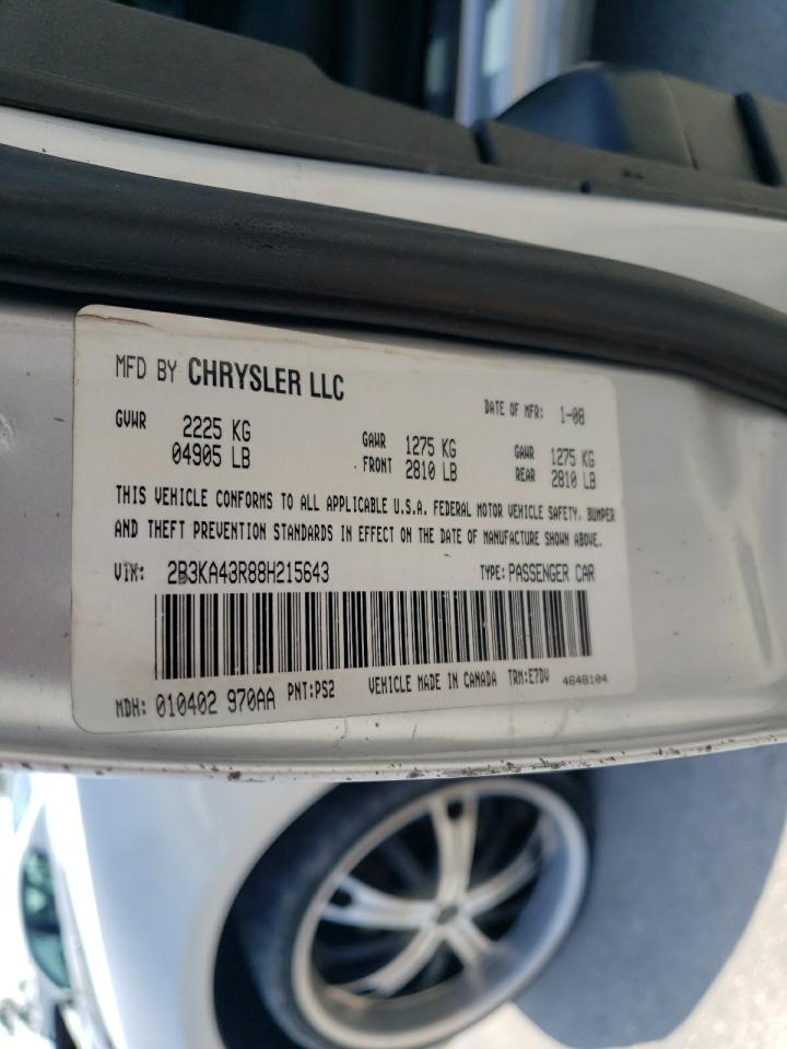 2008 Dodge Charger VIN: 2B3KA43R88H215643 Lot: 51953164