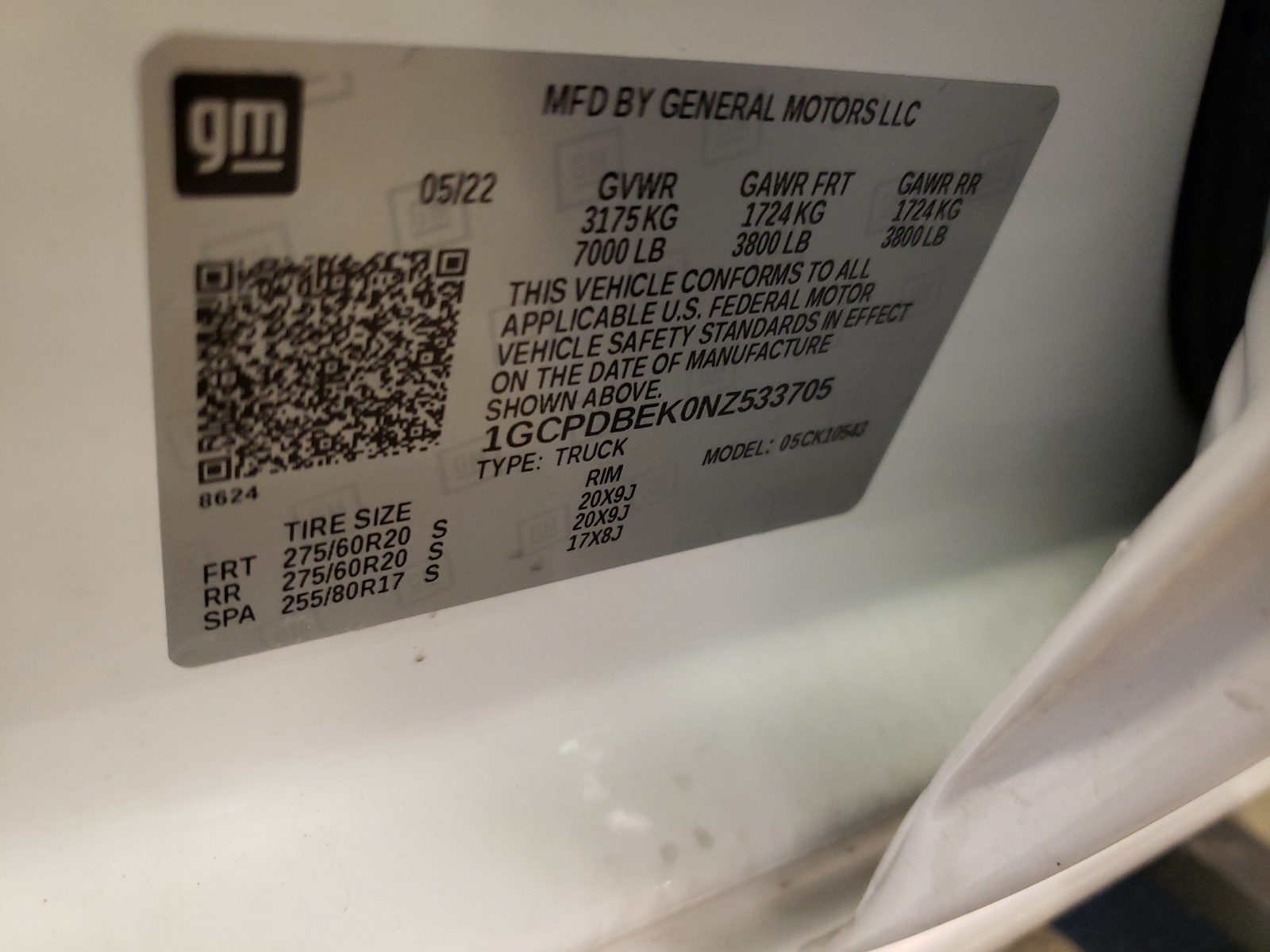 1GCPDBEK0NZ533705 2022 Chevrolet Silverado K1500 Custom