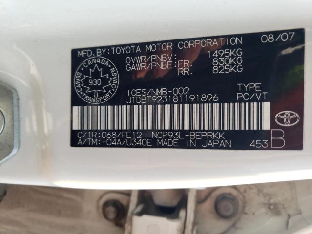 2008 TOYOTA YARIS 